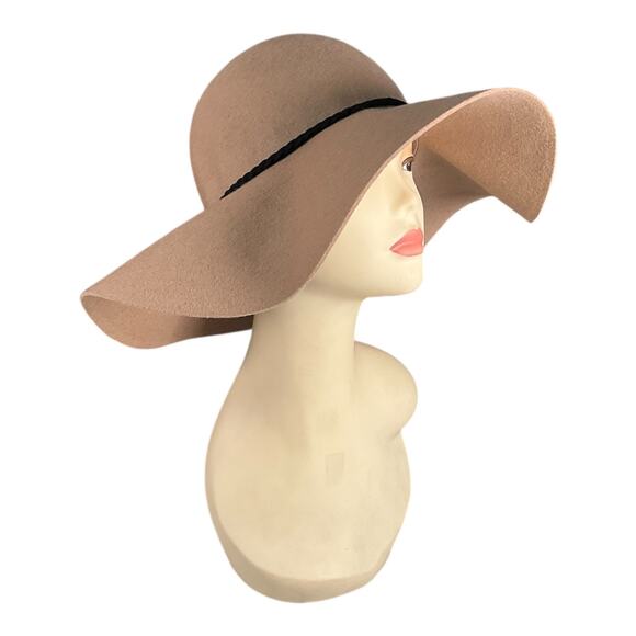 American Eagle Outfitters Tan Floppy Hat Wide Brim braided Boho Festival One Siz - Picture 9 of 11